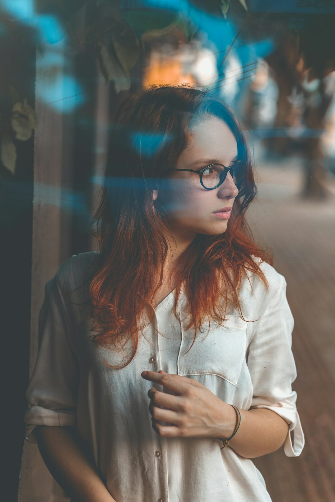 Studio portrait of a red haired Brazilian woman career mentor